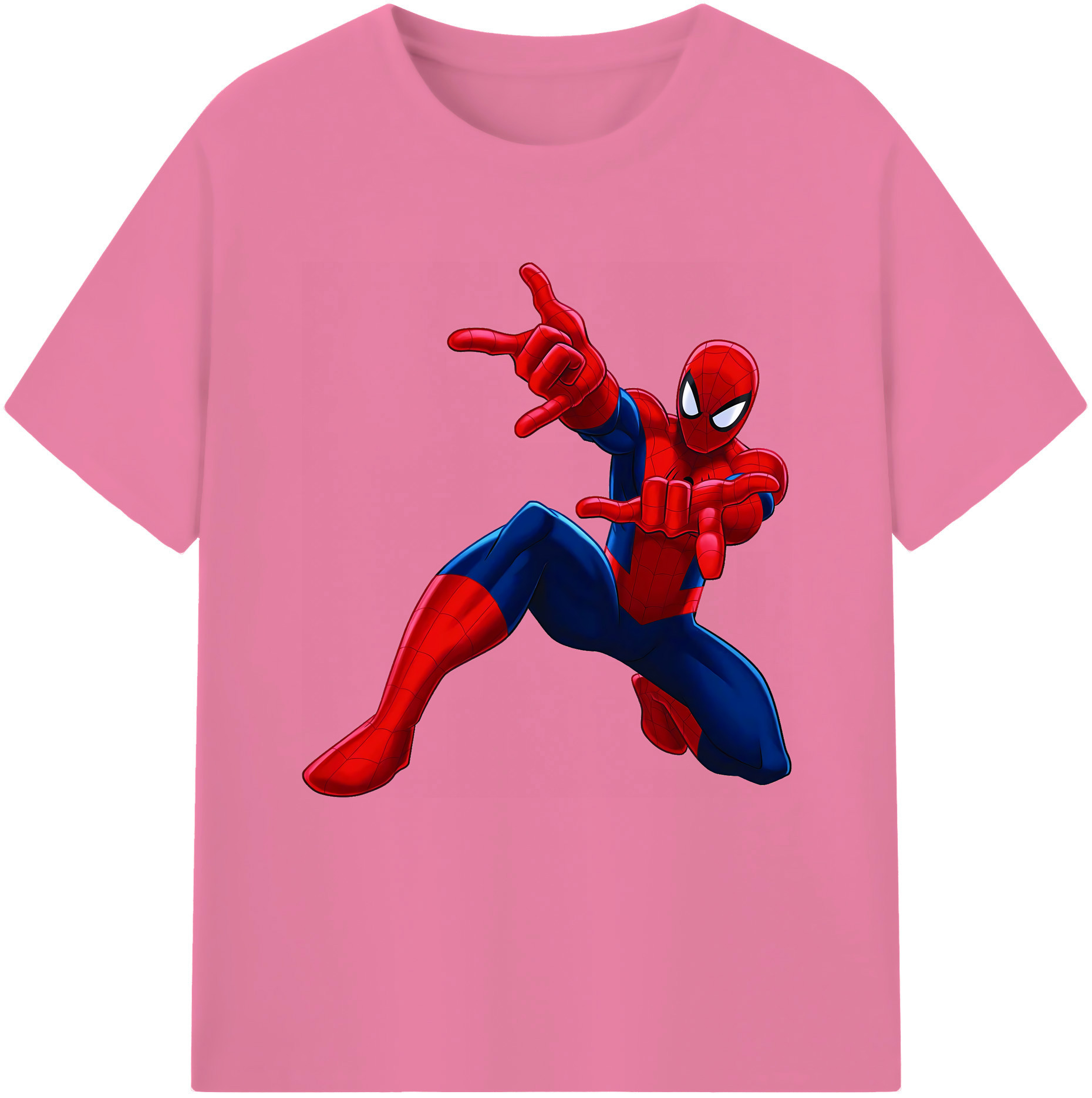 Spider Man スパイダーマン 綿100％半袖Tシャツ（フロントプリント）
